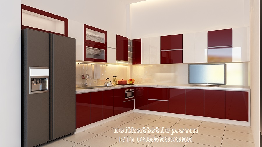tủ bếp chữ L